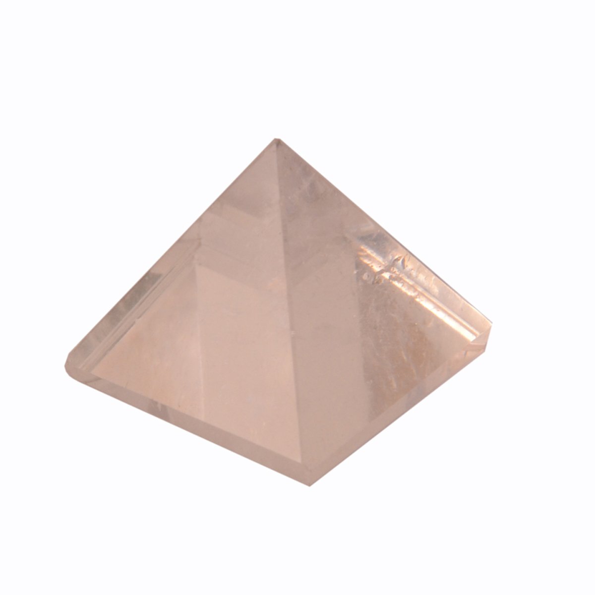 Purpledip Clear Crystal Quartz Pyramid (Authentic Gem Stone Rock): Hand Polished Natural Healing Device For Vaastu Feng Shui Positive Energy (10978)