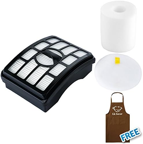 GL Gear replacement HEPA Filter &amp; Foam Filter for Shark Rotator Pro Lift-away NV500 Sets, NV500, NV501, NV502, NV503, Vacuums Part # XFF500 &amp; XHF500 (1pcs apron free gift)