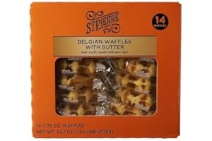 GENERIC St Pierre Belgian Waffles with Butter, 1.76 oz, 14-count