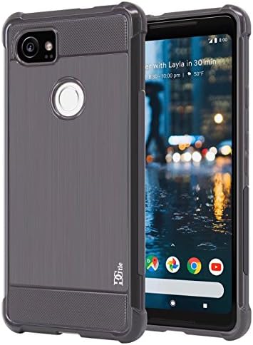 Google Pixel 2 XL Case, DGtle [Shockproof] TPU Gel Anti-Scratches Premium Slim Flexible Soft Bumper Rubber Protective Case Cover for Google Pixel 2 XL (Grey)