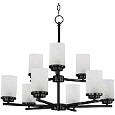 Maxim Lighting 10206FTBK Corona-9 Light Chandelier in Contemporary style-28 Inches Wide by 23 inches high, Installation: Trad
