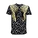 Switch Remarkable - Men's Gold Foil Wings Paint Splatter T-Shirt - Black