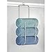 mDesign Over the Door Towel Holder for Bathroom Shower Door - Chrome
