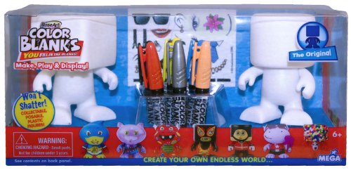 RoseArt Color Blanks with 2 Bonus Pens Cube and Cylinder, 2 Pack
