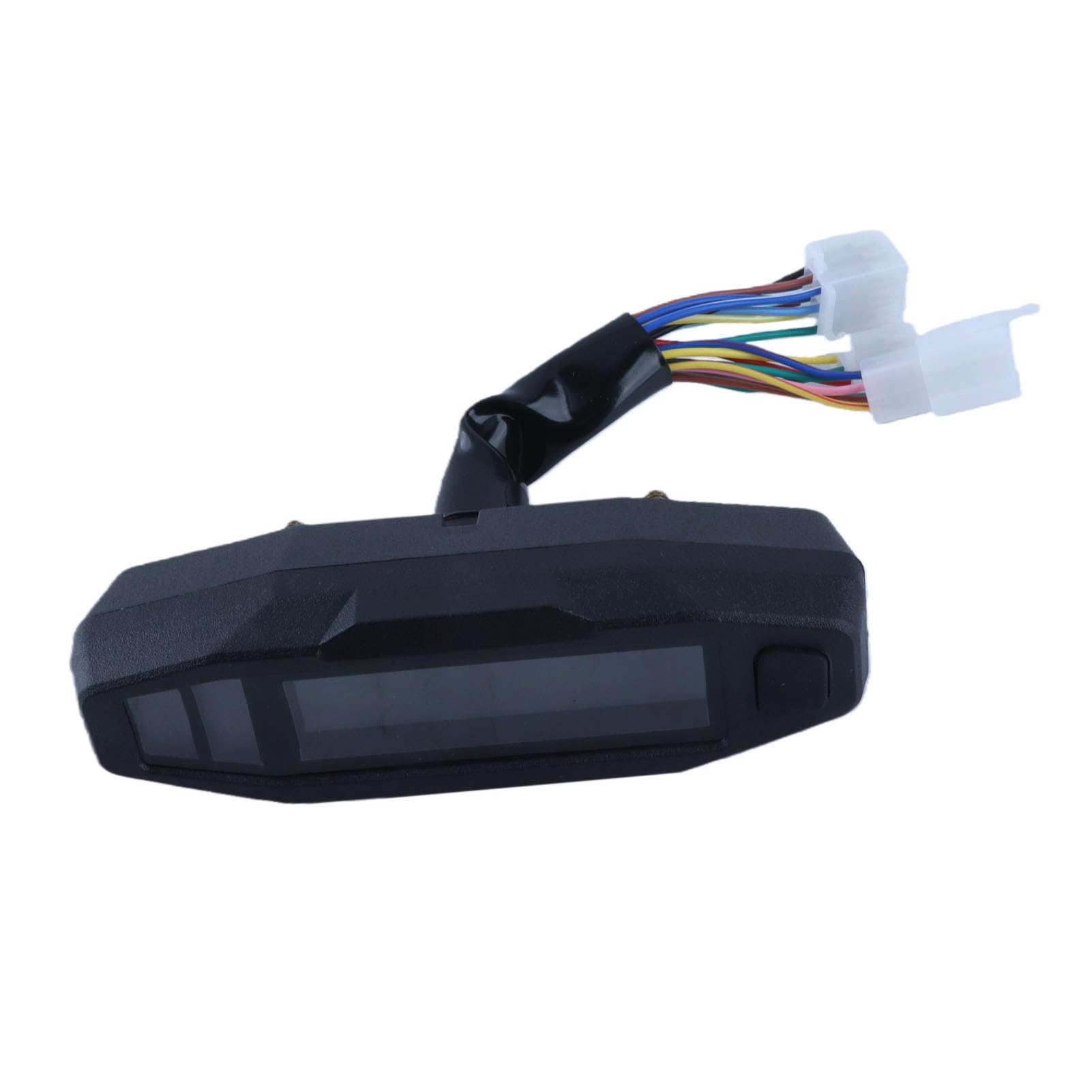 Motorcycle Speedometer, 0-199KM/H 12V Universal LCD Display Digital Speedometer Odometer Fuel Gauge with Backlight, Kilometers Miles Switching, Digital Gauge for Racing Motorbike