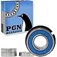 (4 Qty) PGN - 99502HNR Snap Ring & Sealed Ball Bearing - 5/8" x1-3/8 x7/16 - Replacement for Go Kart - Wheel Hub - Mini Bikes and Lawn Mowers