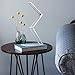 SLYPNOS Foldable LED Desk Lamp, USB Rechargeable Portable Dimmable Table Lamp, Eye-Care Aluminum Alloy Light for Reading, Studying, Working, Camping, Home Office, Silver