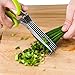 Herb Cutting Scissors, RosyMyth 5 Stainless Steel Blades with Cleaning Comb and Safety Cover, Kitchen Shears for Chopping Fresh Vegetables, Basil, Mint, Rosemary, Chives