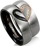 Jstyle Stainless Steel Eternity Band Couple Rings Heart Best Friend Rings Promise