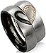 Jstyle Stainless Steel Eternity Band Couple Rings Heart Best Friend Rings Promise