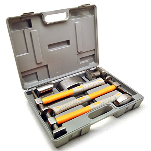 Click Here to See More Images 7pc Body Repair Kit Hammer and Dollies Shrinking Hammer Fibreglass Handles TE602