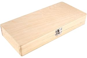 Srutueo Wooden Slide Storage Box, Holds 50 Slides, Microscope Slide Box Easy Install Easy to Use