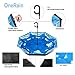 OneRain Premium Reverse Umbrella Automatic Open with C-Shaped Hands Free Handle - Inverted Umbrella Double Windproof and Lightweight - Inverted Upward Folding Design - Best Gift (Blue-Starry)