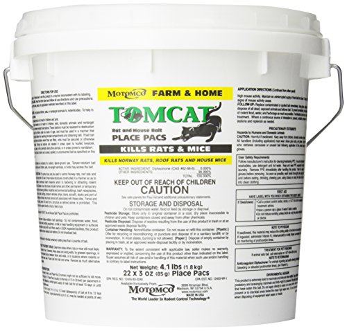 MOTOMCO Tomcat Mouse and Rat Pack/Pail, 3-Ounce, 22 Count Pail
