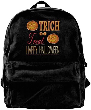 KIHOYG Trich Of Treat Happy Halloween Canvas Backpack