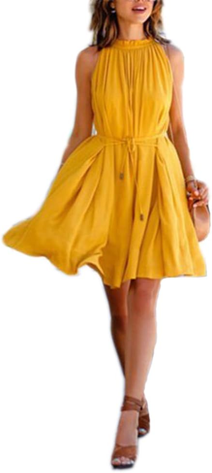Comprame Women Summer Chiffon Skirt Evening Cocktail Party Boho Maxi Dress