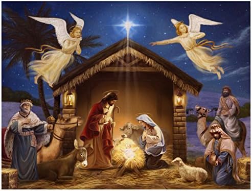 Trendy Decor 4 U 64172-C Nativity Lighted Canvas