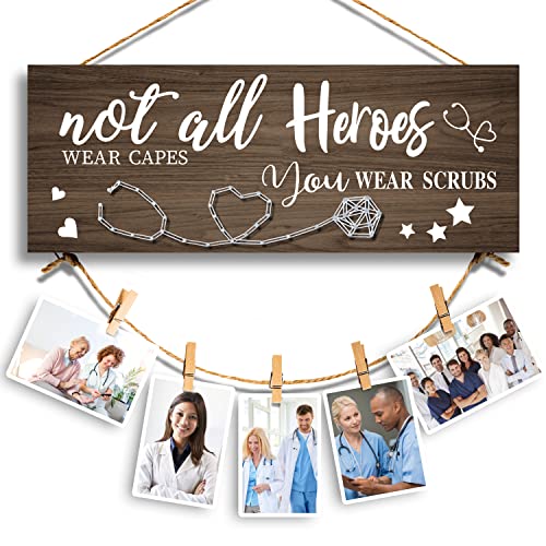 Tuobsm Nurse Gifts for Nurses, Doctor Gifts for Doctors - Picture Hanging Board Decor - Nurse Practitioner Gifts for Nurse Graduation Funny Christmas Nurse Gifts for Nurses and Doctors