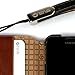 ZENUS Masstige Stripe Diary Synthetic Leather Case for Galaxy Note SC-05D (Khaki)