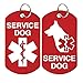 GoTags Service Dog ID Tags, Personalized with up to 4 Lines of Custom Engraved Text on Backside, Set of 2 Tags