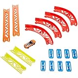 Hot Wheels Toy Car Track Set, Track Builder Unlimited Playset Premium Curve Pack, 16 Component Parts & 1:64 Scale Vehicle