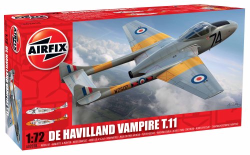 Airfix A02058 De Havilland Vampire T.11 Set, 1:72 Scale