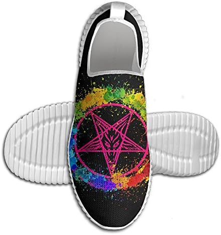 Floral BAPHOMET PENTAGRAM Lightweight Breathable Casual Sports Shoes Fashion Sneakers Walking Shoes 42
