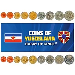 Set of 9 Coins from Yugoslavia. 25, 50