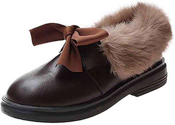 Amazon スタジオ ファーパンプス ローファー ラウンドトゥ レディース ふわふわ 柔らかい かわいい 婦人靴 秋冬 ローヒール 歩きやすい 疲れない ファー コンフォート 低反発 おしゃれ カジュアル 旅行 モカシン 蝶結び 安定感 スタジオ パンプス