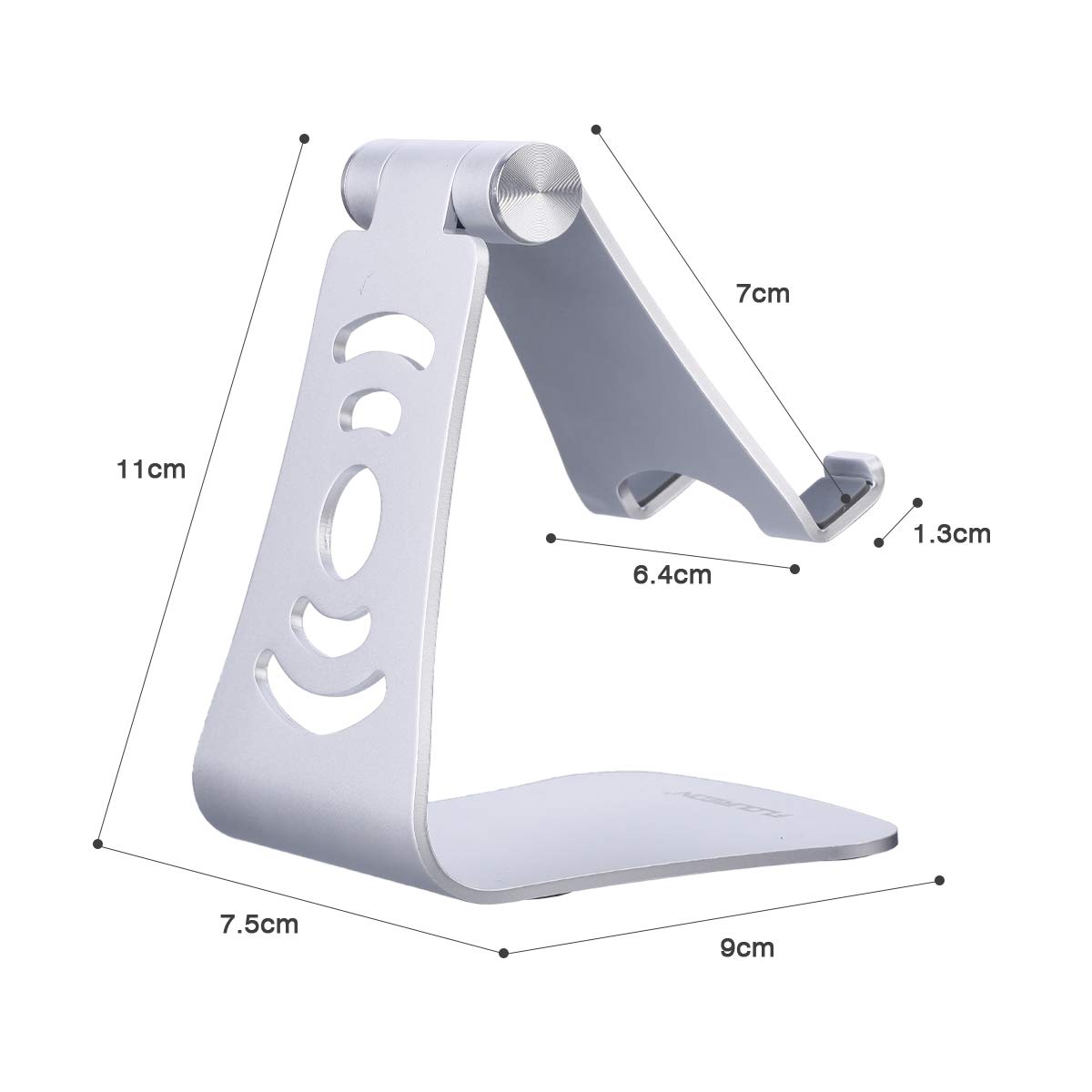 FLOUREON Handy Ständer Smartphone Halterung Handyhalter Tablet Stand für iPhone iPad Samsung Huawei Kindle und alle andere Tableten Handys Silber