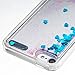 iPod Touch 5 Case, Firefish Glitter Liquid Cover Slim Soft TPU Rubber Silicone Case Impact Resistant Durable Protective Case for Apple iPod Touch 5 -Blue