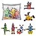 YEEMAX Classic Wooden Toy Robots, Wooden Pretend Role Play for Kids,  Space and Rockets Playing Buddies,  Robot Party Supplies, Robot Figurine and Decor(Pack of 6)