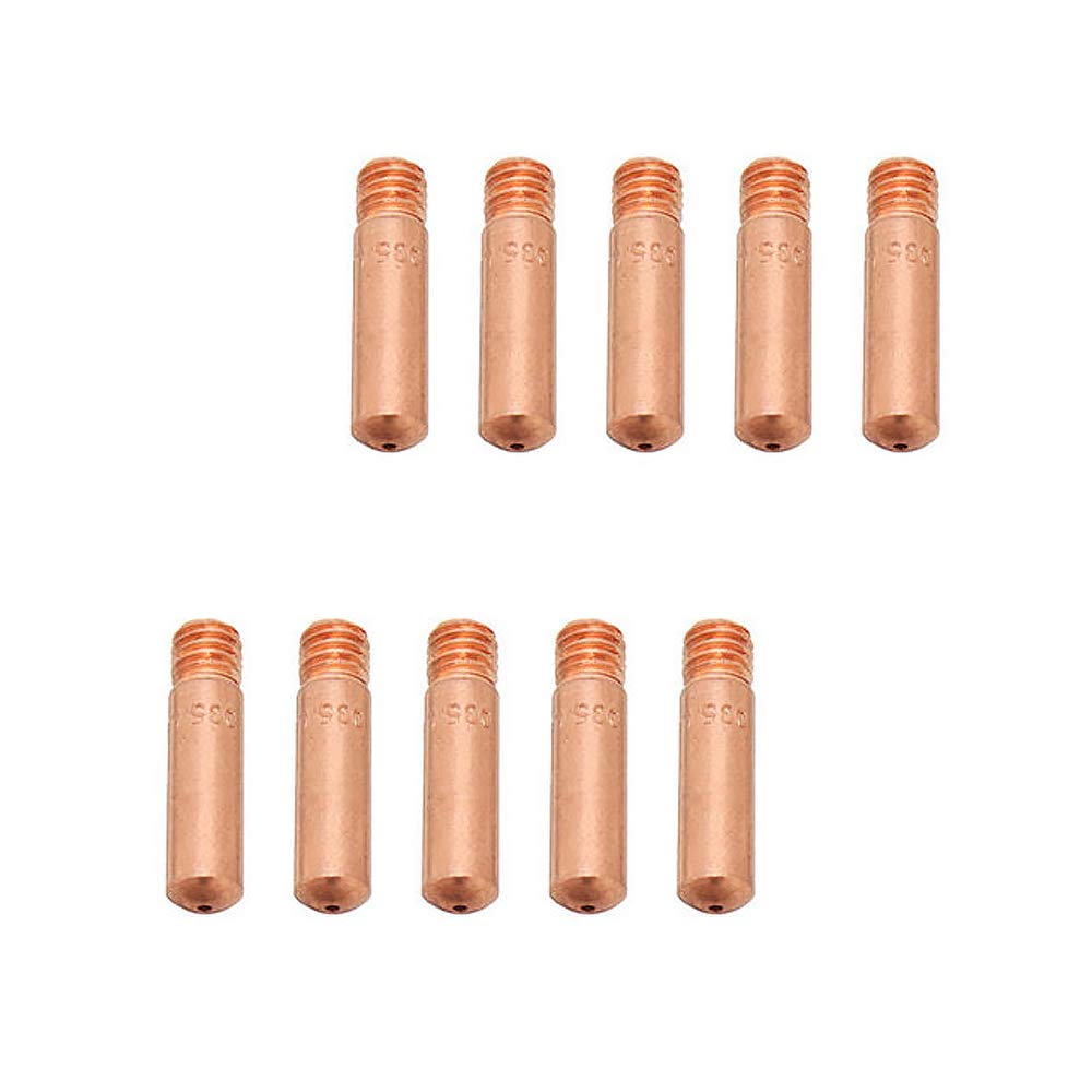Contact Tip Mig Welder Contact Tips, Mini Mig Welder Flux Cored Wire 0.6mm/0.8mm Optional - Pack of 10 (Round-0.8mm)