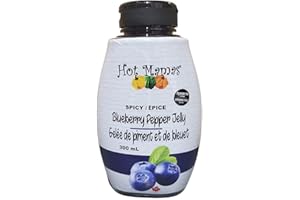 Hot Mamas Spicy Blueberry Pepper Jelly in Squeezable Bottle, 300ml