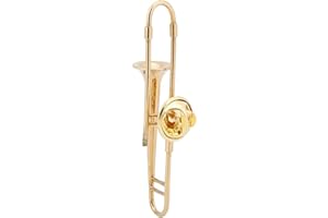 Brooch Cornet Trombone Plating for Mini Instrument Decoration Blue Brooch Petite Bands (trombone)