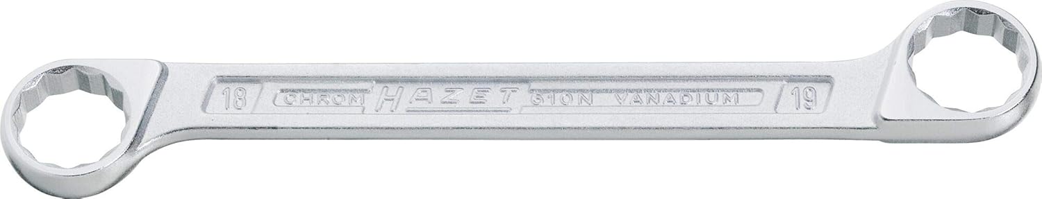 HAZET 610N/8 12-Point Traction Profile Polished Head Double Box-End Wrench Set - Chrome-Plated, 8 Einzelteile - Image 3