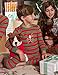 Leveret Kids Christmas Pajamas Boys Girls & Toddler Pajamas 2 Piece Pjs Set 100% Cotton (4 Years, Santa Red/Green)