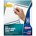 Avery 12-Tab Binder Dividers, Easy Print & Apply Clear Label Strip, Index Maker, White Tabs, 5 Sets (11429)