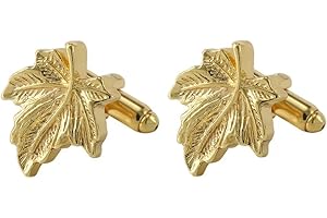 1pair Golden Maple Leaves Cufflinks Fashion Men's Business Banquet Suit Shirt Cuffs Buttons Luxury Wedding Cuff Gifts Attract