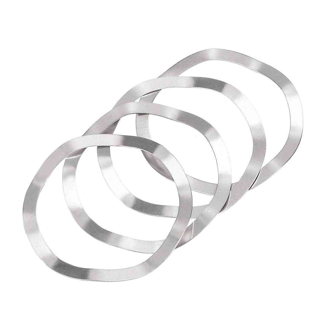 sourcing map 4Pcs 39mm x 46mm x 0.5mm 304 Stainless Steel Wave Crinkle Spring Washer