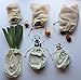 Reusable produce bags Organic Cotton Unbleached Mesh & Muslin 8 pc premium set. Durable & Machine washable w/tare weights on tags. Reduce plastic waste w/this Eco Friendly sustainable Zero waste set