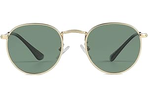 JOVAKIT Kids Small Round Polarized Sunglasses for Baby Girls Boys Age 0-16, Three Sizes, Metal Frame 100% UV Protection