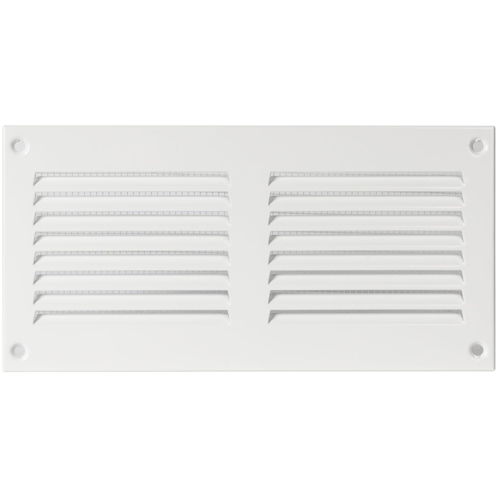 8" x 4" Inch / 200 x 100 mm (Outer) White Air Vent Cover - Steel Return Air Grilles - for Ceiling and Sidewall - HVAC - with Protection Screen Mesh (7.87 x 3.93 inch, White)