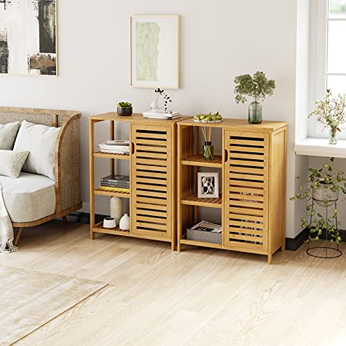 HOMECHO Bathroom Storage Side Floor with 3 Open