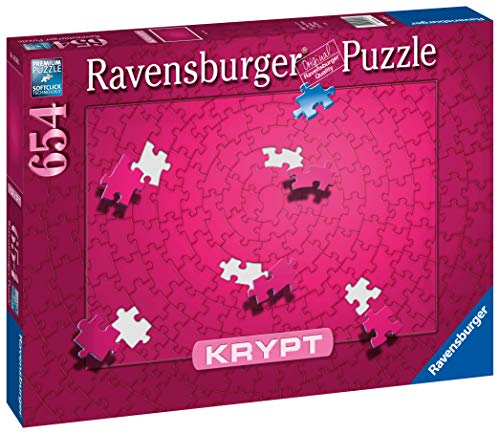 Ravensburger Krypt Puzzle Pink mit 654 Teilen, Schweres Puzzle für Erwachsene und Kinder ab 14 Jahren - Puzzeln ohne Bild, nur nach Form der Puzzleteile