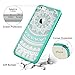iPhone 6S Case, iPhone 6 Case, SmartLegend [Totem Series] Shock Absorption Full Body Rugged Bumper Clear with Mandala Floral Pattern Protective Case for Apple iPhone 6/6S 4.7 inch - Mint