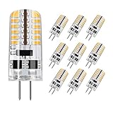 DiCUNO G4 3W LED Warm White Light Lamps AC/DC 12V Non-dimmable Equivalent to 20W ~ 25W T3 Halogen Track Bulb Replacement LED Bulbs 10pcs