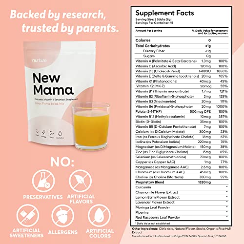 I Am Nurtured New Mama Postnatal Vitamin, Botanical Drink Mix