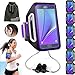 EEEKit Sports Armband Gym Running Jogging Case w/ Earphone Slot Key Holder + Earphone W/ Ear Hook for Samsung Galaxy J7/Note 5/4/S6/S7 Edge Plus,BLU R1 HD,BLU Advance 5.0,Blackberry KEYone