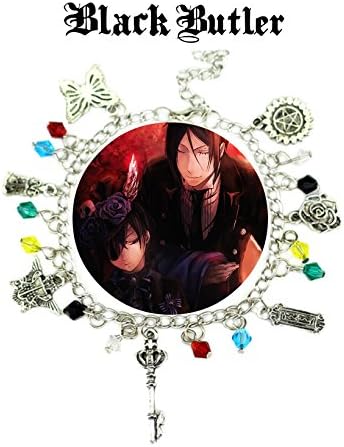 Black Butler 7 Logo Charm Lobster Clasp Bracelet In Gift Box from Outlander